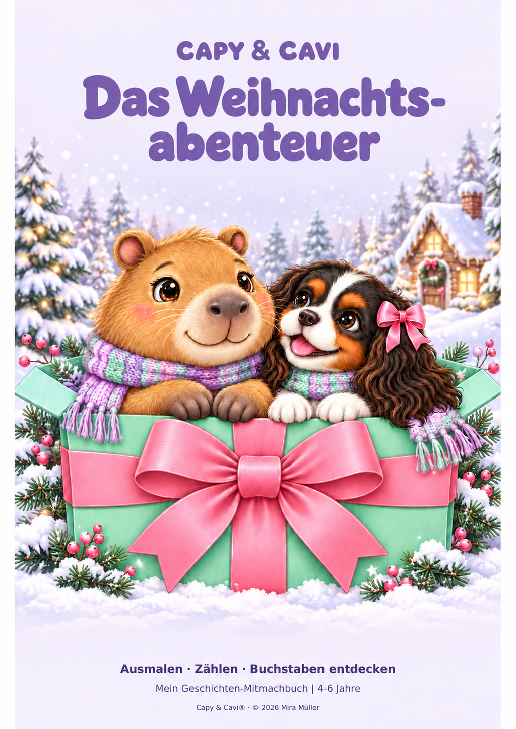 Capy & Cavi Weihnachts-Malbuch – Cover