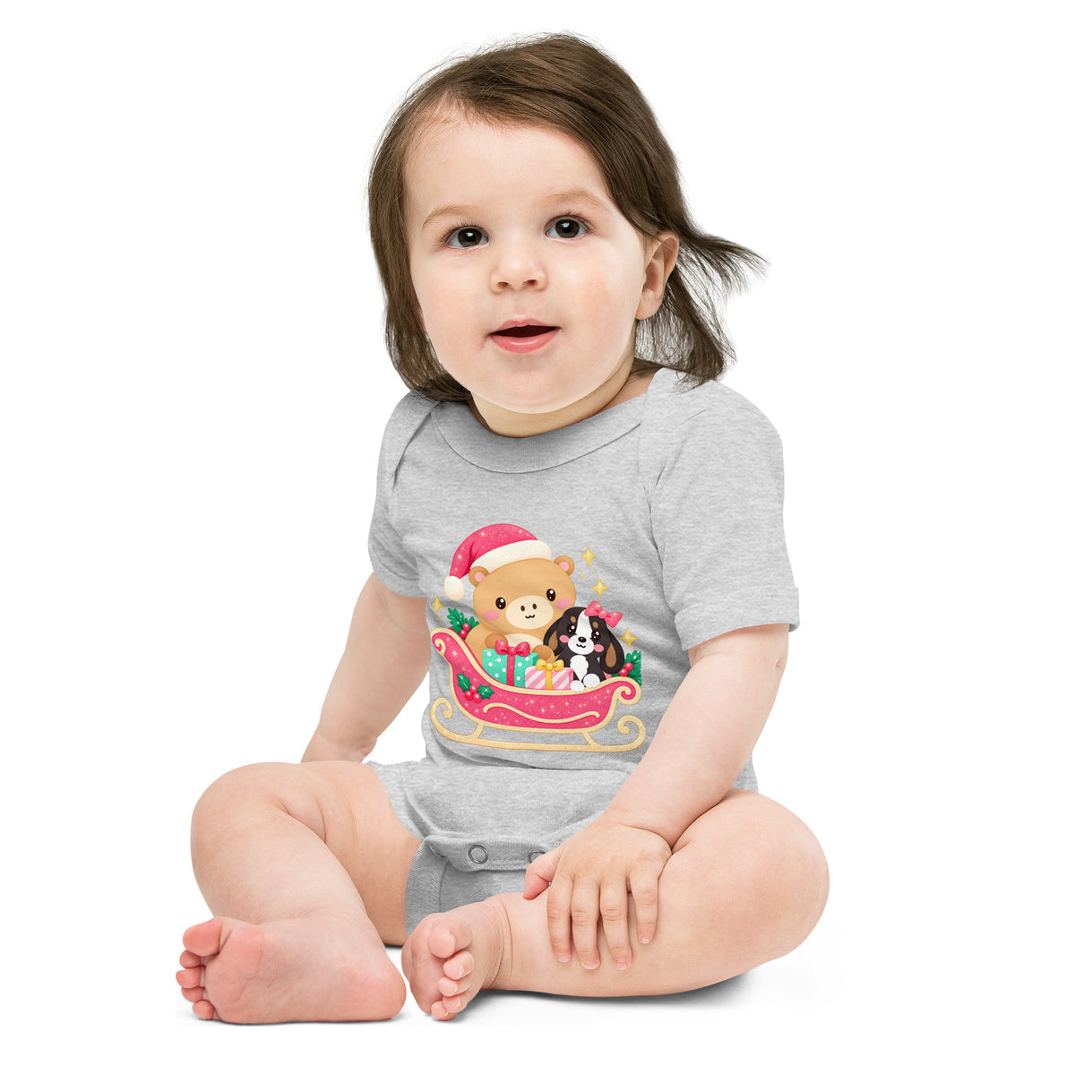 Capy & Cavi Baby-Body grau meliert
