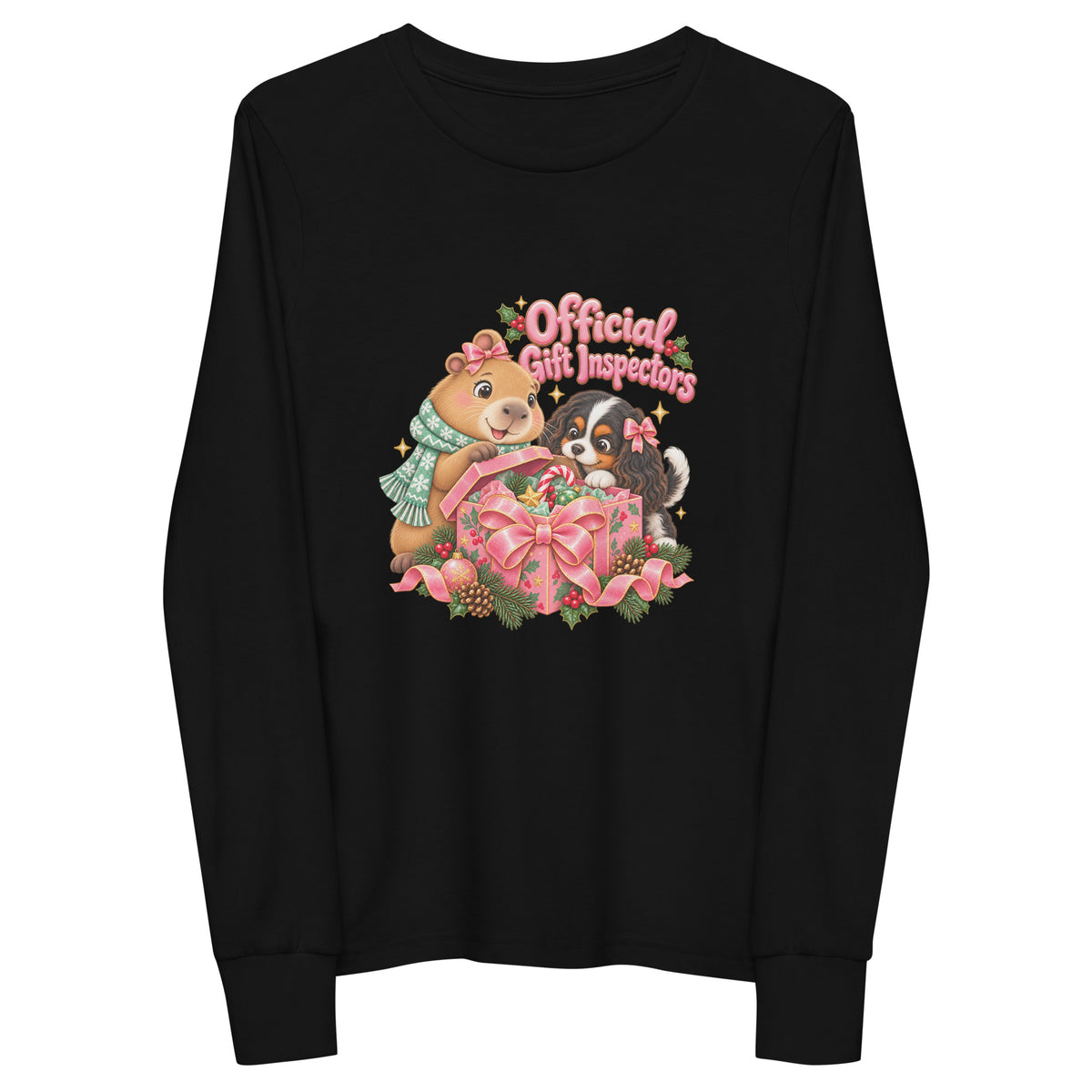 Capy & Cavi Langarmshirt für Jugendliche schwarz
