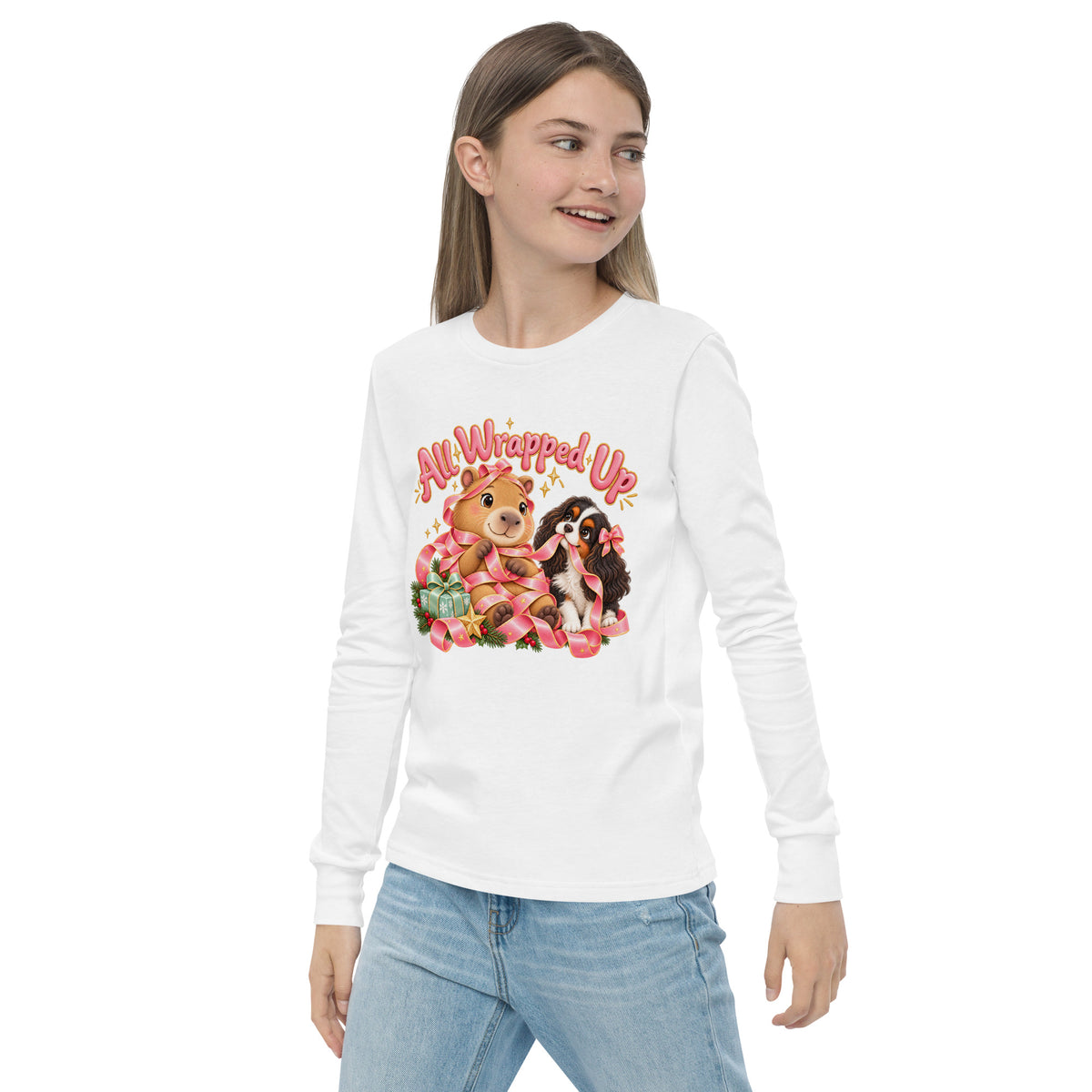 Capy & Cavi Langarmshirt weiß – von links